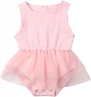 cute & vibrant infant toddler baby girl tutu dress romper for summer outfits logo