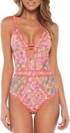 becca rebecca virtue crochet swimsuit women's clothing - swimsuits & cover ups logo