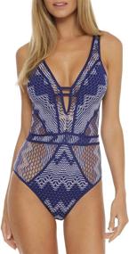 img 1 attached to Becca Rebecca Virtue Crochet Swimsuit Women's Clothing - Swimsuits & Cover Ups