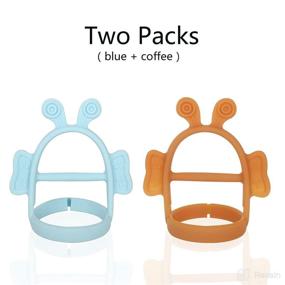 img 3 attached to 🐝 Never-Drop Silicone Baby Teething Toys: Adjustable Chew Toys for Babies 0-12 Months - Bee-Blue+Brown