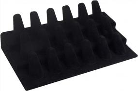 img 3 attached to Showcase Your Rings In Style With AUTOARK'S 18 Finger Ring Organizer Stand In Black Velvet