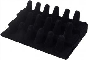 img 1 attached to Showcase Your Rings In Style With AUTOARK'S 18 Finger Ring Organizer Stand In Black Velvet