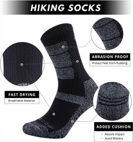 img 3 attached to 5 Pairs KEECOW Hiking Socks For Men & Women - Cushioned Moisture Control For Running, Work, Trekking & Walking.