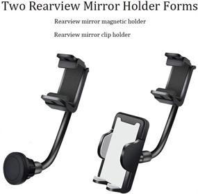 img 2 attached to 📱 MAOBLOG Car Phone Mount - Rearview Mirror Air Vent Holder - 2 Pieces Clip Magnetic Free Combination - Multifunctional Cradles for iPhone 12/11/X Max/XR/X/8, Samsung Galaxy S10/S9/S8, and All Phone (Gray)