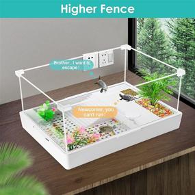 img 3 attached to 🐢 Turtle Tank Kit: Complete Tortoise Habitat with Pump & Filter for Reptile Enthusiasts - 360° Observation, Easy Assembly - Ideal for Turtle, Horned Frog, Hermit Crab, and More! (No Light Included)