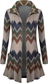 img 2 attached to Stay Cozy And Stylish With Miusey'S Women'S Lightweight Zip-Up Tunic Sweatshirt Jacket Cardigans