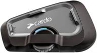 cardo freecom 4x single bluetooth communication system - ultimate black riding companion logo