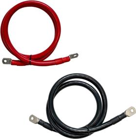 img 1 attached to 🔌 Premium Renogy 5Ft 4/0 AWG Battery Inverter Cables - Ideal for 3/8 In Lugs