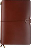 travel in style with ancicraft's a5 refillable leather travel journal logo
