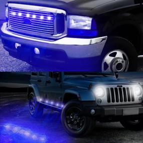img 3 attached to Waterproof Blue LED Boat Light: Universal Marine Indicator For Camper, Truck, Boat, Trailer - Flush Mount Kit With Bullet Side Marker Clearance Lamp - Garberiel Bright LED Indicator Light