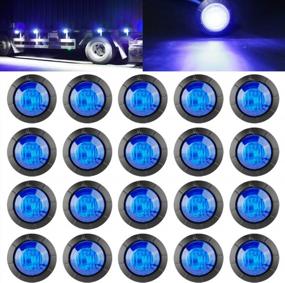 img 4 attached to Waterproof Blue LED Boat Light: Universal Marine Indicator For Camper, Truck, Boat, Trailer - Flush Mount Kit With Bullet Side Marker Clearance Lamp - Garberiel Bright LED Indicator Light
