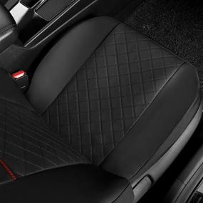 img 1 attached to Protect Your Car Seats With Stylish And Airbag Compatible GIANT PANDA Front Seat Covers In Black!