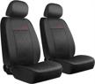 protect your car seats with stylish and airbag compatible giant panda front seat covers in black! logo