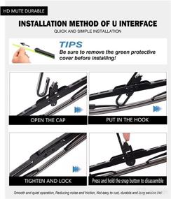 img 2 attached to 🚗 FAPIUO All-Season 20''+20'' Windshield Wipers: Premium OEM Quality Automotive Replacement Blades with Full Metal Bracket for Durability, Includes 1 Year Warranty (Set of 2)