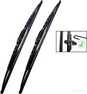 🚗 fapiuo all-season 20''+20'' windshield wipers: premium oem quality automotive replacement blades with full metal bracket for durability, includes 1 year warranty (set of 2) logo