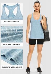 img 3 attached to Get Fit In Style: 4 Pack Vislivin Women'S Racerback Athletic Tank Tops For Running, Exercise, And Gym
