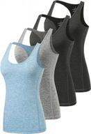 get fit in style: 4 pack vislivin women's racerback athletic tank tops for running, exercise, and gym logo