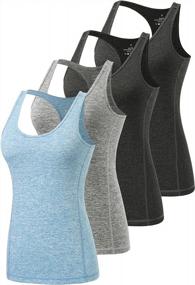 img 4 attached to Get Fit In Style: 4 Pack Vislivin Women'S Racerback Athletic Tank Tops For Running, Exercise, And Gym