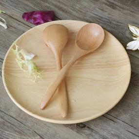 img 1 attached to ADLORYEA Eco-Friendly Handmade Wooden Spoons For Eating - Set Of 6, 7 Inch Natural Wood Spoons For Dinner, Salad, Desserts, Snacks, Cereal, And Fruit