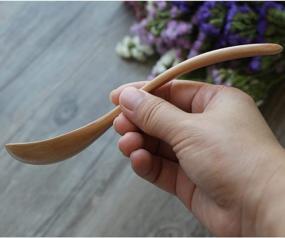 img 2 attached to ADLORYEA Eco-Friendly Handmade Wooden Spoons For Eating - Set Of 6, 7 Inch Natural Wood Spoons For Dinner, Salad, Desserts, Snacks, Cereal, And Fruit