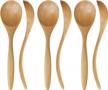 adloryea eco-friendly handmade wooden spoons for eating - set of 6, 7 inch natural wood spoons for dinner, salad, desserts, snacks, cereal, and fruit logo