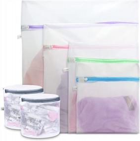 img 4 attached to Protect Your Delicates And Clothes With CCidea'S 6 Pack Mesh Laundry Bags For Underwear, Shoes, Lingerie, And More - Perfect For Travel