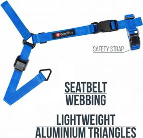 img 2 attached to Dog Head Collar - Soft & Comfortable, Ultra-Secure Seatbelt Material Harness. No Choking Or Pulling. Easy To Steer For Safe Walks (Blue, 1)