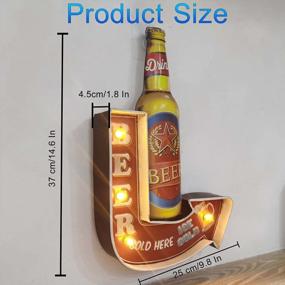 img 2 attached to Vintage Handmade Marquee Coffee Wall Art - Battery Operated Beer Bottle Decor For Home, Living Room, Bar & Cafe