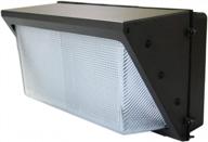 100w 5000k led wall pack with glass lens for commercial outdoor lighting (industrial security and porch lighting for outside) 120-277v logo