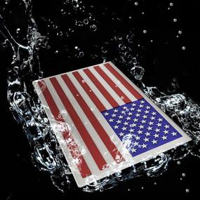 img 3 attached to Embossed 3D Metal American Flag Car Stickers And Decals (1 Pair)