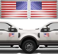 embossed 3d metal american flag car stickers and decals (1 pair) логотип