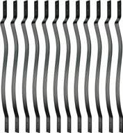 myard 32-1 / 4 дюйма рифленые алюминиевые балясины для палубы с винтами для ограждения лицевых перил, европейский барочный силуэт, кованый стиль (25 шт., матовый черный) логотип