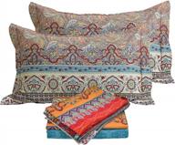 fadfay boho хлопковое постельное белье - коллекция простыней на резинке queen из 4 предметов логотип