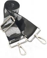 широкий плечевой ремень weddinghelper с регулируемой длиной для сумок через плечо и кошельков - ширина 1,97 дюйма, серебристый крючок-цвет1 логотип