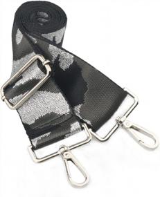 img 4 attached to Широкий плечевой ремень WeddingHelper с регулируемой длиной для сумок через плечо и кошельков - ширина 1,97 дюйма, серебристый крючок-цвет1