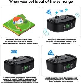 img 1 attached to 🐶 WIEZ Wireless Dog Fence with GPS - Electric Pet Containment System, Range 98-3380 ft, Adjustable Warning Strength, Rechargeable - Harmless and Suitable for Medium to Large Dogs