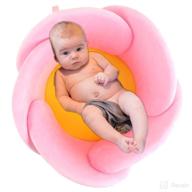 🌸 lotus flower bath cushion – non-slip petal sink bather for newborns, infant bathtub mat, support lounger seat, pink logo