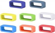 colorful 8-pack of 22mm silicone rubber fastener rings for garmin vivofit and vivosmart bands - compatible with vivofit 1, 2, 3, and jr series - secure replacement watch band loops and keepers logo