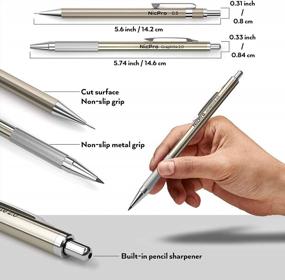 img 2 attached to 6 PCS Nicpro Art Mechanical Pencils Set With 4B 2B HB 2H Graphite Lead Refills, 0.3/0.5/0.7/0.9Mm Artist Drafting Pencil And 2PCS 2Mm Lead Holder For Writing Sketching Drawing With Eraser Case.