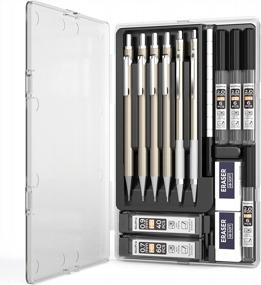 img 3 attached to 6 PCS Nicpro Art Mechanical Pencils Set With 4B 2B HB 2H Graphite Lead Refills, 0.3/0.5/0.7/0.9Mm Artist Drafting Pencil And 2PCS 2Mm Lead Holder For Writing Sketching Drawing With Eraser Case.