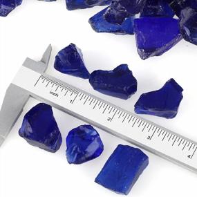 img 2 attached to 10 Pounds High Luster Dark Blue Fire Glass For Natural Or Propane Fire Pit, Fireplace And Landscaping - By Fireglass