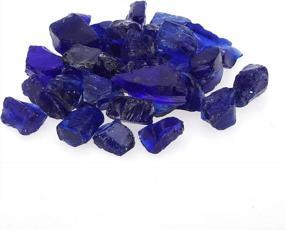 img 3 attached to 10 Pounds High Luster Dark Blue Fire Glass For Natural Or Propane Fire Pit, Fireplace And Landscaping - By Fireglass