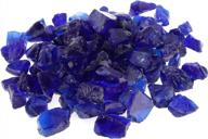 10 pounds high luster dark blue fire glass for natural or propane fire pit, fireplace and landscaping - by fireglass logo