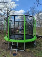 img 2 attached to Frame trampoline Bondy Sport 10FT 305x305x235 cm, green review by Ewa Ewa (Wietrzyk) ᠌