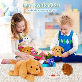 img 2 attached to KMUYSL Puppy Stuffed Animals Toys For Ages 3 4 5 6 7 8+ Years Old Kids - Mommy Dog With 4 Baby Puppies In Her Tummy, Idea Xmas Birthday Gifts For Baby, Toddler, Girls, Boys