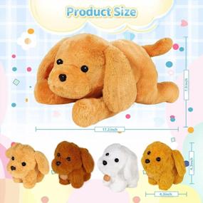 img 1 attached to KMUYSL Puppy Stuffed Animals Toys For Ages 3 4 5 6 7 8+ Years Old Kids - Mommy Dog With 4 Baby Puppies In Her Tummy, Idea Xmas Birthday Gifts For Baby, Toddler, Girls, Boys