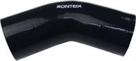 upgrade your engine's performance with ronteix 4 ply silicone hose coupler (2-3/8''(60mm), black) - 45 degree elbow logo
