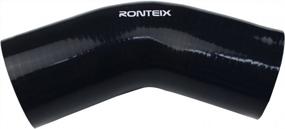 img 4 attached to Upgrade Your Engine'S Performance With Ronteix 4 Ply Silicone Hose Coupler (2-3/8''(60MM), BLACK) - 45 Degree Elbow