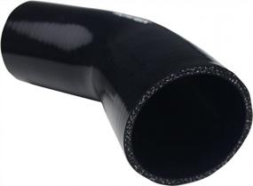 img 3 attached to Upgrade Your Engine'S Performance With Ronteix 4 Ply Silicone Hose Coupler (2-3/8''(60MM), BLACK) - 45 Degree Elbow