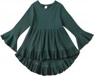 adorable long sleeve flare sundress for toddler girls - perfect for parties and playtime! logo
